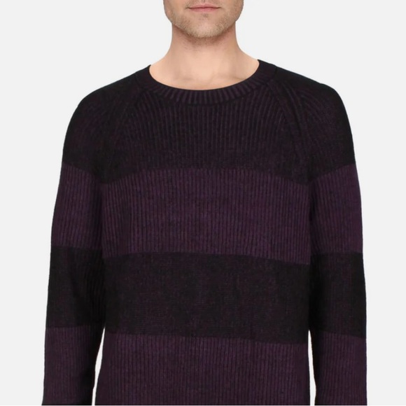 INC International Concepts Mens Striped Crewneck Ribbed LongSleeve Sweater Small - Picture 6 of 9